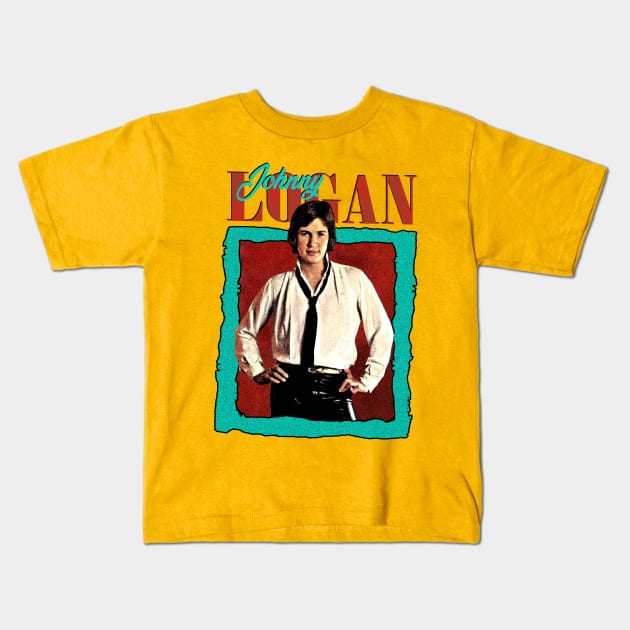 Johnny Logan 80s Aesthetic Fan Gift Design Kids T-Shirt by HORASFARAS